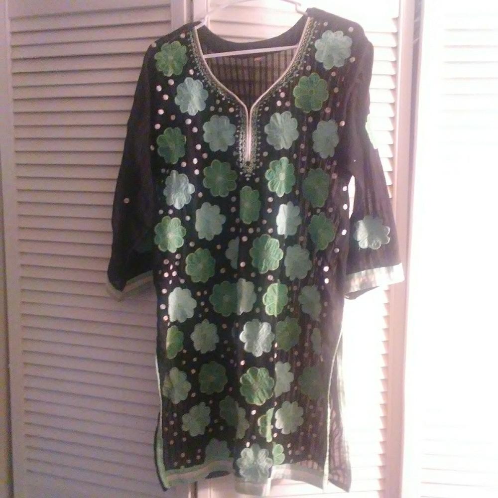 Black green kurta!